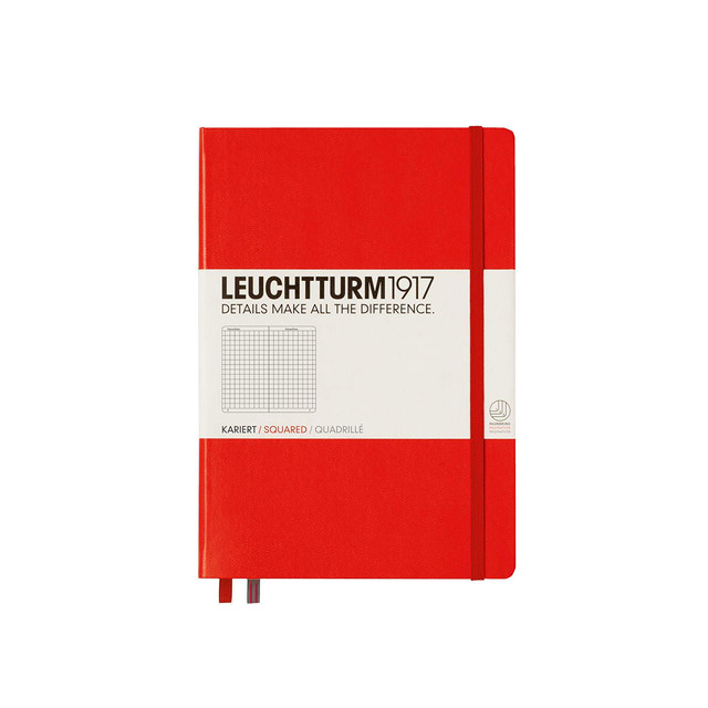 LEUCHTTURM1917（ロイヒトトゥルム） ノート A5 方眼 レッド 312564