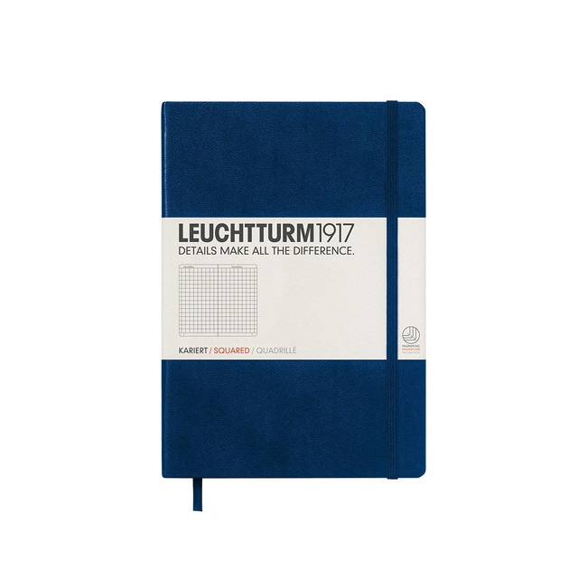 LEUCHTTURM1917（ロイヒトトゥルム） ノート A5 方眼 ネイビー 342923