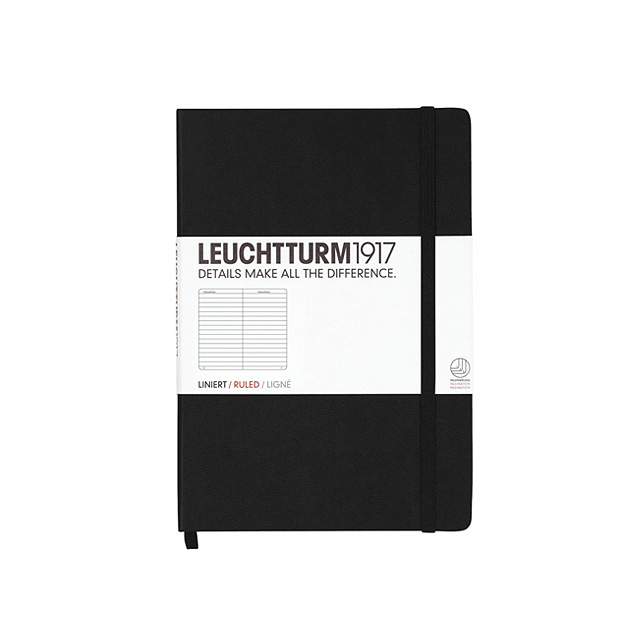 LEUCHTTURM1917　ロイヒトトゥルム ノート A5 横罫 ブラック