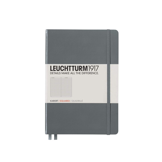 LEUCHTTURM1917（ロイヒトトゥルム） ノート A5 方眼 アントラサイト 344783