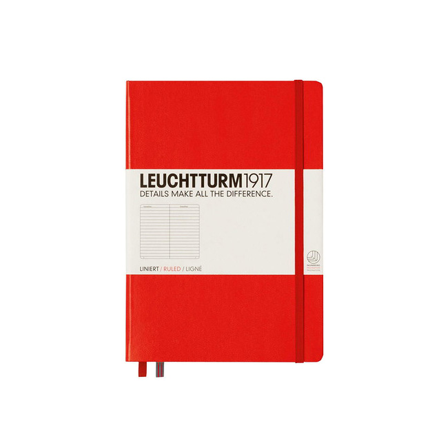 LEUCHTTURM1917（ロイヒトトゥルム） ノート A5 横罫 レッド 332933