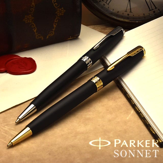 【ペンシース プレゼント】 PARKER（パーカー）ボールペン ソネット マットブラック