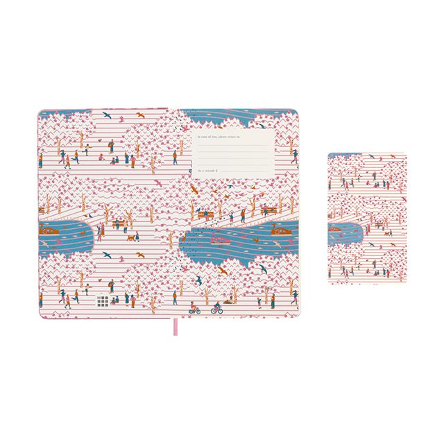 【ポイント15倍】MOLESKINE（モレスキン） ノートブック 2022年限定版 さくら ラージサイズ 無地 ベンチ LESU05QP062