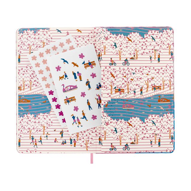 【ポイント15倍】MOLESKINE（モレスキン） ノートブック 2022年限定版 さくら ラージサイズ 無地 ベンチ LESU05QP062