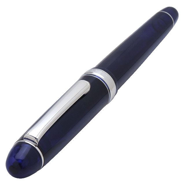 プラチナ万年筆　#3776 センチュリー　シャルトルブルー　ロジウム　細軟