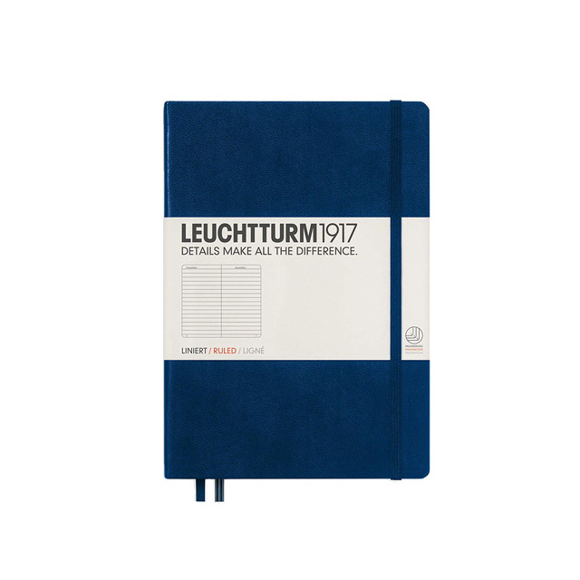 LEUCHTTURM1917（ロイヒトトゥルム） ノート A5 横罫 ネイビー 342922