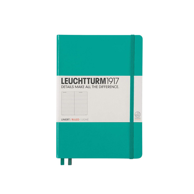 LEUCHTTURM1917（ロイヒトトゥルム） ノート A5 横罫 エメラルド 344790