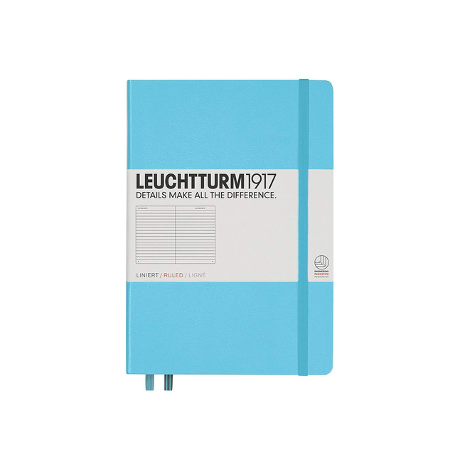 LEUCHTTURM1917（ロイヒトトゥルム） ノート A5 横罫 アイスブルー 357480