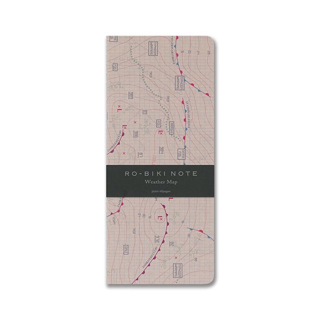 山本紙業 ノート RO-BIKI NOTE MAP SERIES Weather Map 無地 GA037