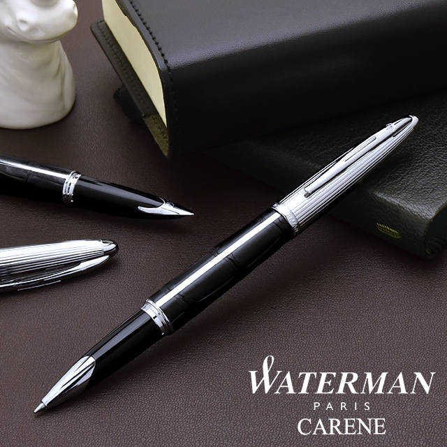 【未使用品】WATERMAN  PARIS 万年筆　F 高級　黒 ゴールド