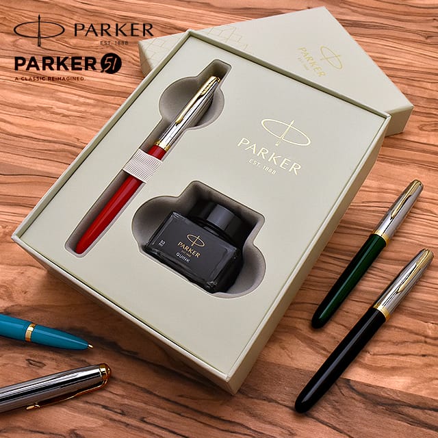 PARKER（パーカー）万年筆 PARKER51（パーカー51）モダンヘリテージ クインク・ミニボトルインク付きギフトボックス