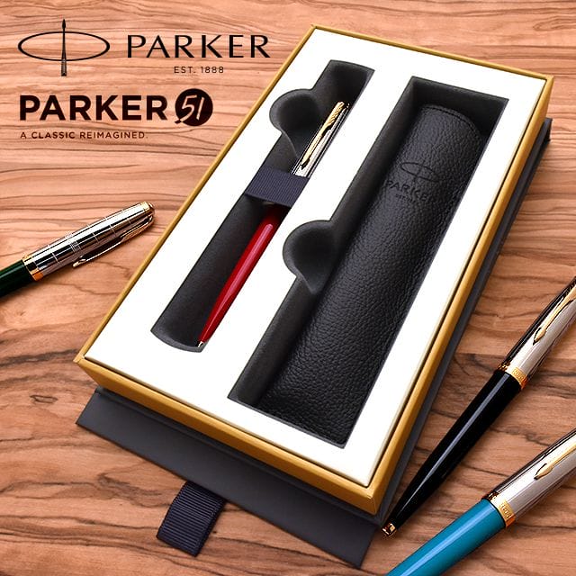 PARKER（パーカー）ボールペン PARKER51（パーカー51）モダンヘリテージ 本革製ペンシース付きギフトボックス