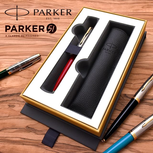 PARKER ボールペン　レザーケースつき