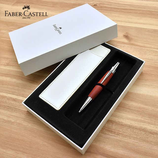 FABER-CASTELL（ファーバーカステル） 限定品 ボールペン 新学期セット2024 エモーション ウッド＆クローム 梨の木 ブラウン 148382