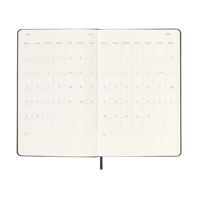 【ポイント15倍】モレスキン手帳 2023年1月はじまり ウィークリーダイアリー ハードカバー ラージサイズ