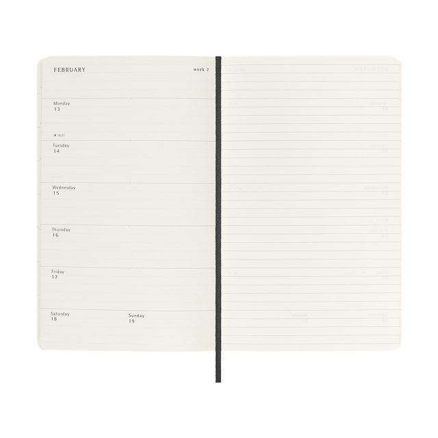 モレスキン手帳 MOLESKINE 2023年1月はじまり ホリゾンタルウィークリーダイアリー ハードカバー ラージサイズ ブラック |  世界の筆記具ペンハウス