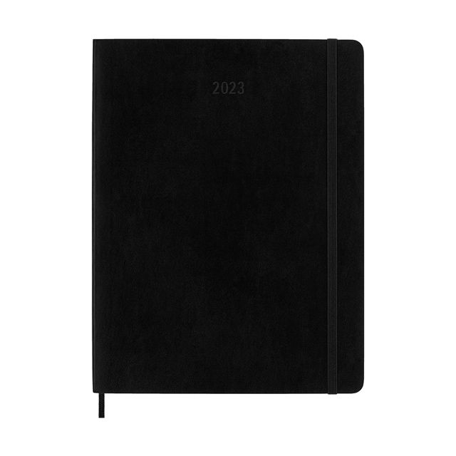 モレスキン手帳 MOLESKINE 2023年1月はじまり ホリゾンタルウィークリーダイアリー ハードカバー Xラージサイズ ブラック |  世界の筆記具ペンハウス