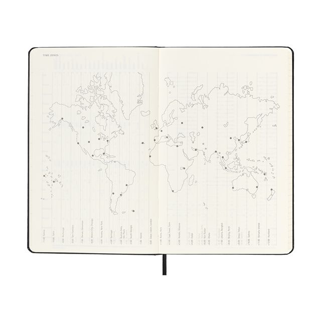 モレスキン手帳 MOLESKINE 2023年1月はじまり ホリゾンタルウィークリーダイアリー ハードカバー ラージサイズ ブラック |  世界の筆記具ペンハウス