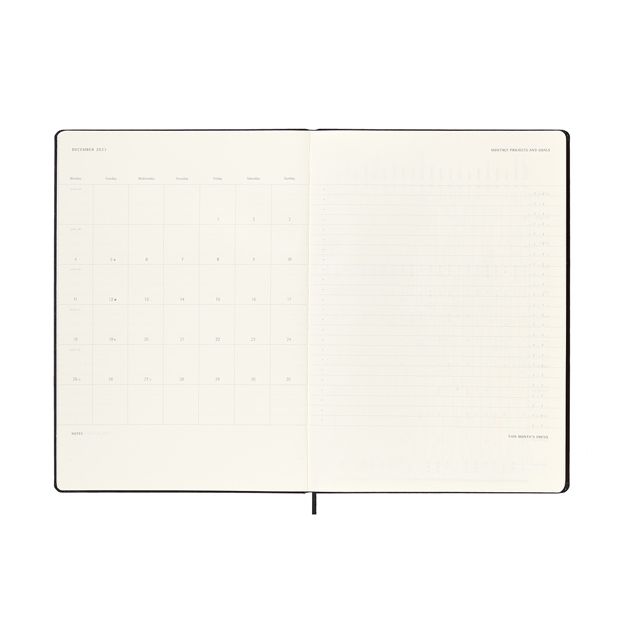 Moleskine モレスキン手帳 23年1月はじまり プロ バーチカルウィークリーダイアリー ハードカバーa4サイズ ブラック Dhb12pro5y23 世界の筆記具ペンハウス