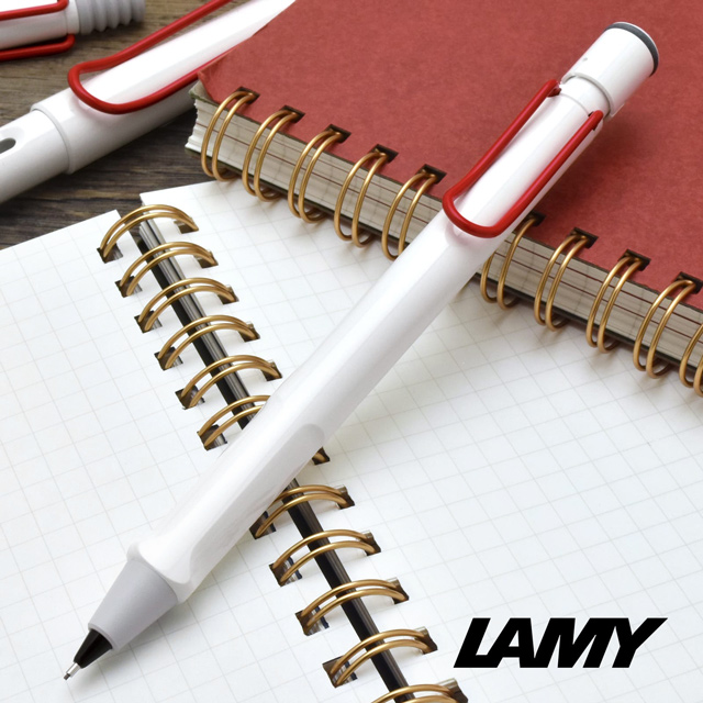 LAMY（ラミー）限定品 ペンシル サファリ ホワイトレッドクリップ 0.5mm L119WTR