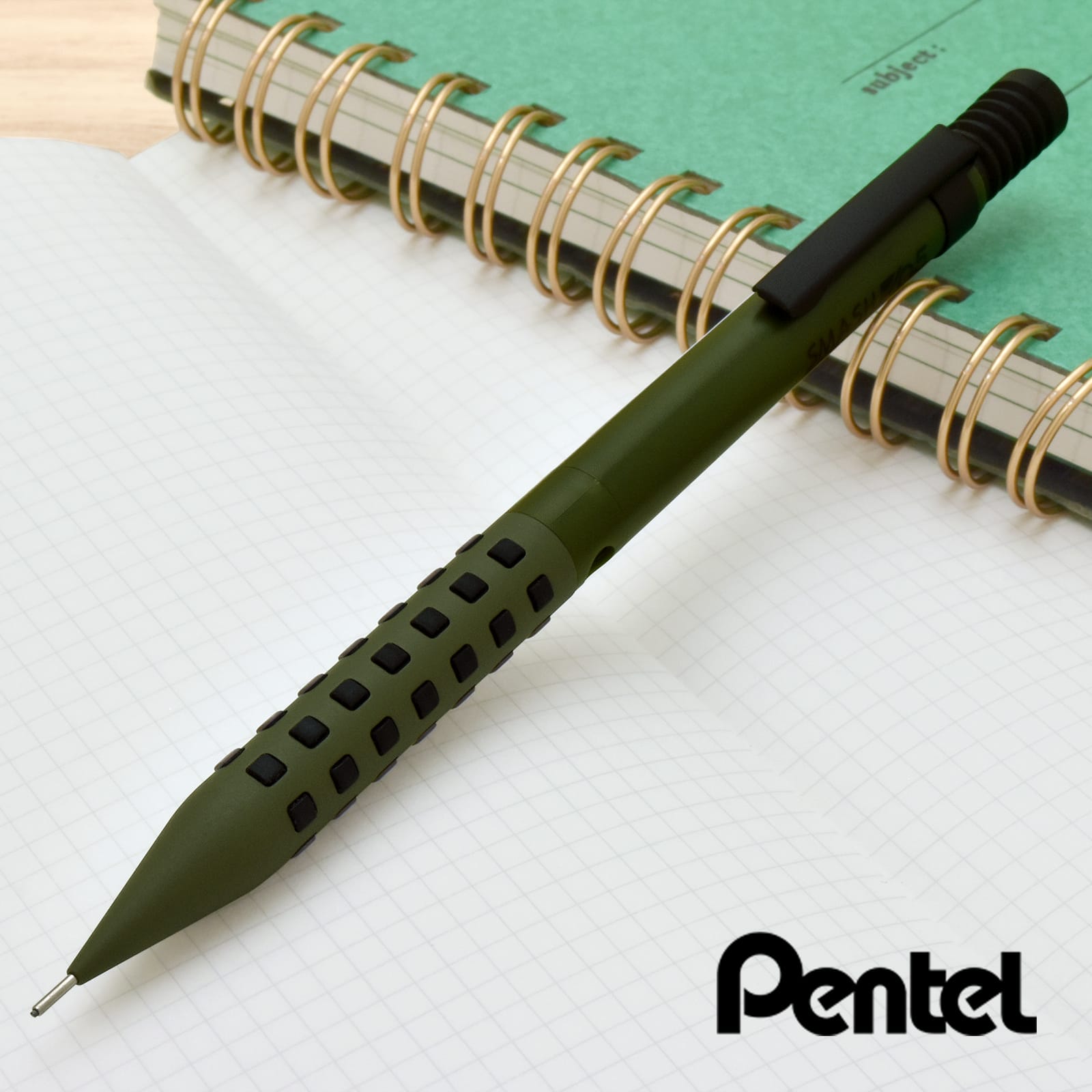 Pentel ぺんてる 限定品 ペンシル スマッシュ 0.5mm ミリタリー ...