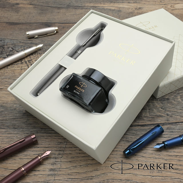 PARKER（パーカー）万年筆 IM モノクローム クインク・ミニボトルインク付きギフトボックス