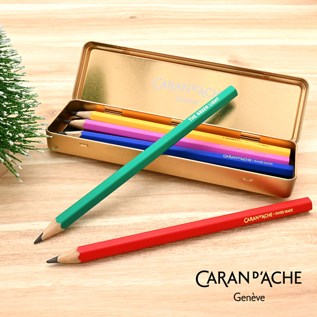 CARAN D'ACHE（カランダッシュ）限定 鉛筆 クリスマスコレクション2022 カラートレジャー マキシペンシル5本セット CC0498-022