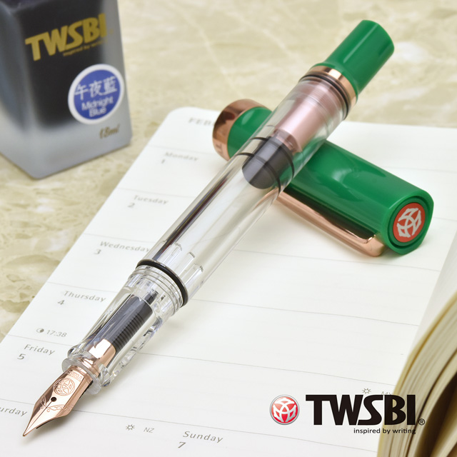 TWSBI（ツイスビー） 万年筆 ECO-T ロイヤルジェイド with ミッドナイトブルーインク