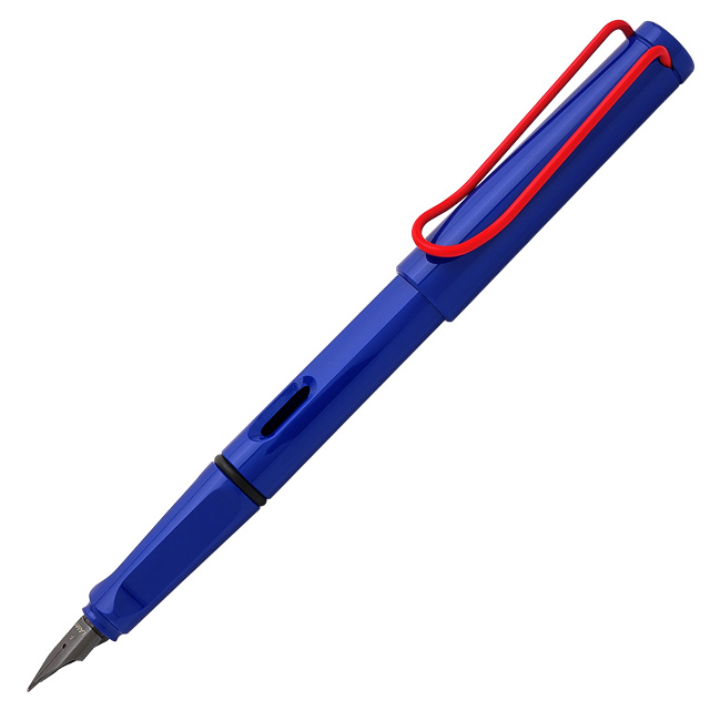 LAMY（ラミー） 限定品 万年筆 safari blue red clip（サファリ ブルーレッドクリップ）