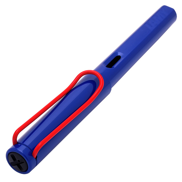 LAMY（ラミー） 限定品 万年筆 safari blue red clip（サファリ ブルーレッドクリップ）