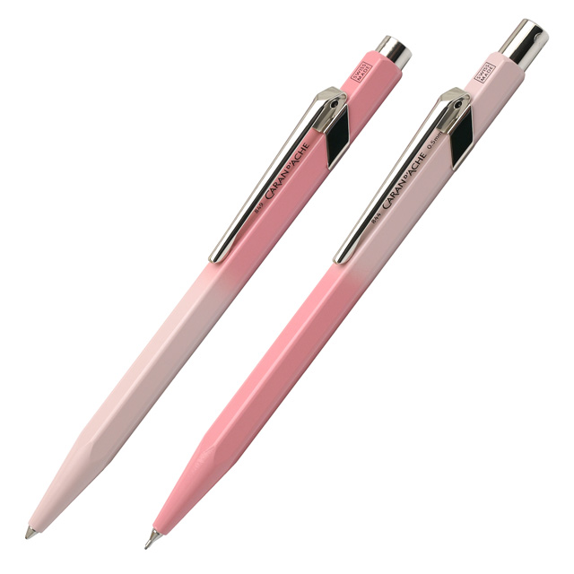 【名入れ一本分 無料】CARAN D'ACHE（カランダッシュ）限定品 ボールペン＋メカニカルペンシル0.5mm フレッシャーズ2023 849 ブロッサム ギフトセット 8490-702