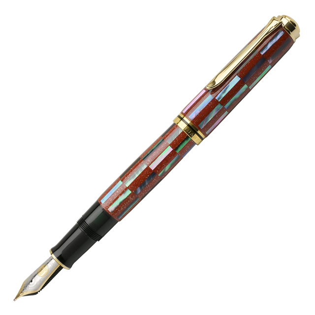 Pelikan（ペリカン）限定品 螺鈿万年筆 M1000 市松