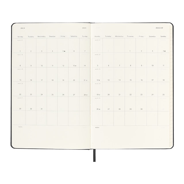 MOLESKINE（モレスキン）2024年1月はじまり ウィークリーダイアリー ハードカバー ラージサイズ