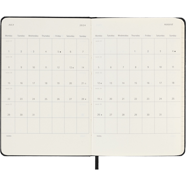 MOLESKINE（モレスキン）2024年1月はじまり バーチカルウィークリーダイアリー  ハードカバー ポケットサイズ DHB12WV2Y24