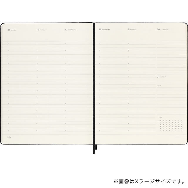 MOLESKINE（モレスキン）2024年1月はじまり プロ バーチカルウィークリーダイアリー ハードカバー ラージサイズ ブラック DHB12PRO3Y24