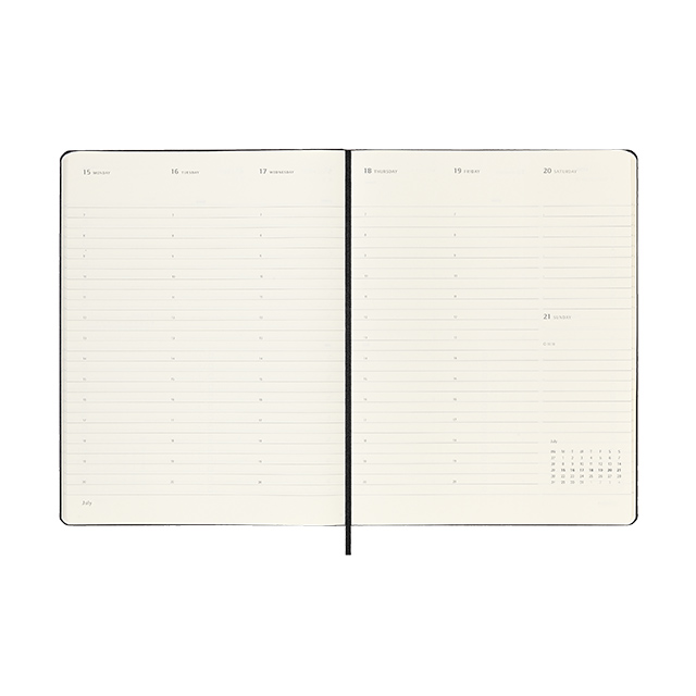 MOLESKINE（モレスキン）2024年1月はじまり プロ バーチカルウィークリーダイアリー ハードカバー Xラージサイズ ブラック DHB12PRO4Y24