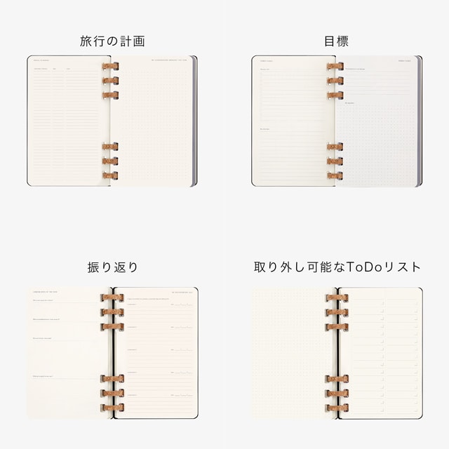 MOLESKINE（モレスキン）2024年1月はじまり スパイラルライフプランナー ラージサイズ ブラック DHSPB12MWH3Y24