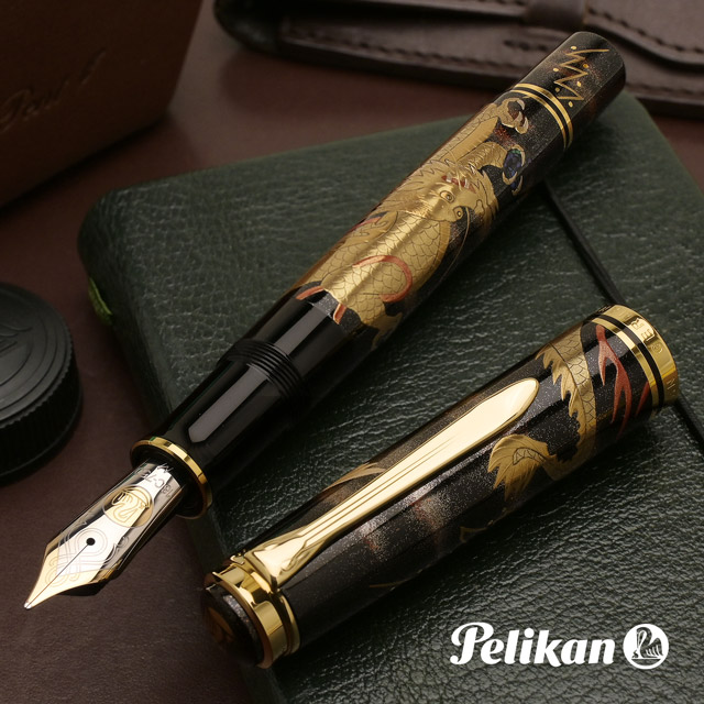 Pelikan（ペリカン）限定品 蒔絵万年筆 M1000 龍