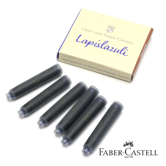 FABER-CASTELL（ファーバーカステル）カートリッジインク 伯爵コレクション ラピスラズリ 6本入り 141123