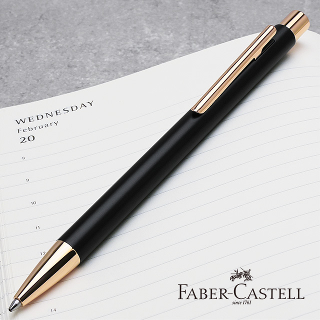 FABER-CASTELL（ファーバーカステル）ボールペン ネオスリム ブラック ＆ ローズゴールド 343320