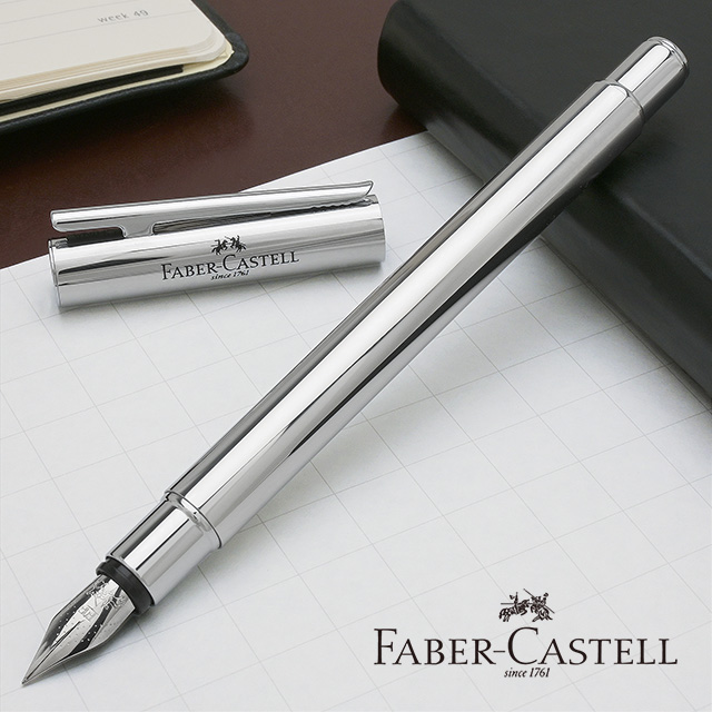 FABER-CASTELL（ファーバーカステル）万年筆 ネオスリム シャイニーシルバー