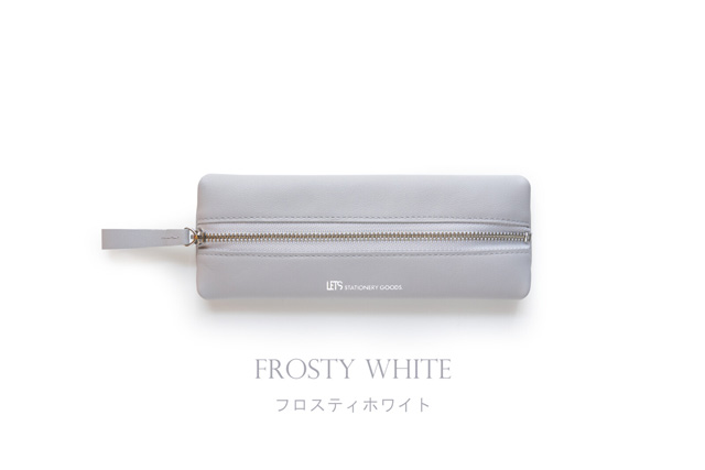 LETS STATIONERY GOODS（レッツステーショナリーグッズ）イタリアンレザーペンケース Pentabotric フロスティホワイト L22-P01-W
