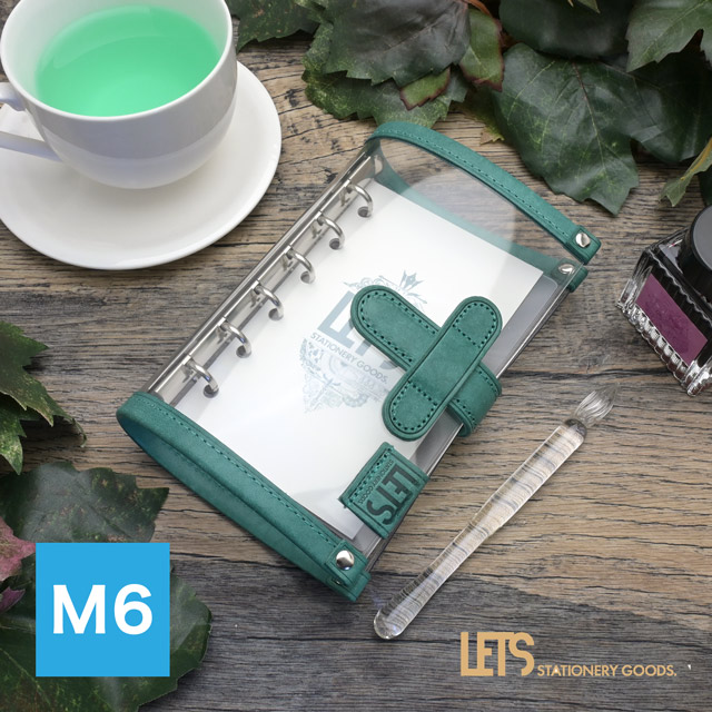 LETS STATIONERY GOODS（レッツステーショナリーグッズ）LETSクリアシステム手帳 mini6 MAYAグリーン L23-SM-MG