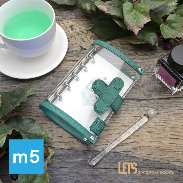 LETS STATIONERY GOODS（レッツステーショナリーグッズ）LETSクリアシステム手帳 M5 MAYAグリーン L23-SM5-MG