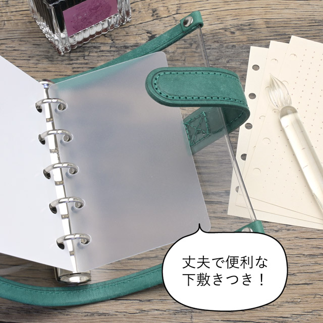 LETS STATIONERY GOODS（レッツステーショナリーグッズ）LETSクリアシステム手帳 M5 MAYAグリーン L23-SM5-MG