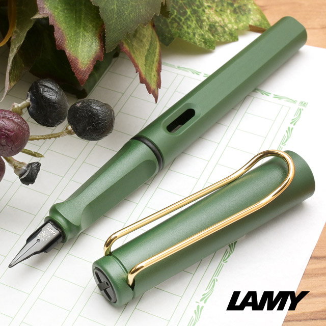 LAMY（ラミー）限定品 万年筆 サファリ フィールドグリーン ゴールドクリップ 漢字ニブ L0YCH-KJ