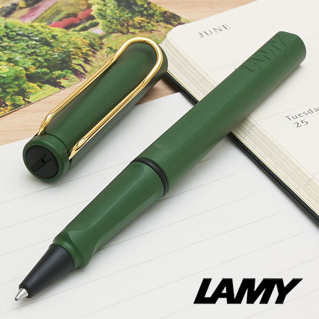 LAMY（ラミー）限定品 ローラーボール サファリ フィールドグリーン ゴールドクリップ L3YCH