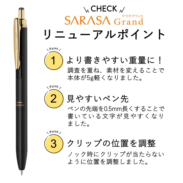 ZEBRA（ゼブラ）ジェルボールペン サラサ グランド 0.5mm【リニューアルモデル】