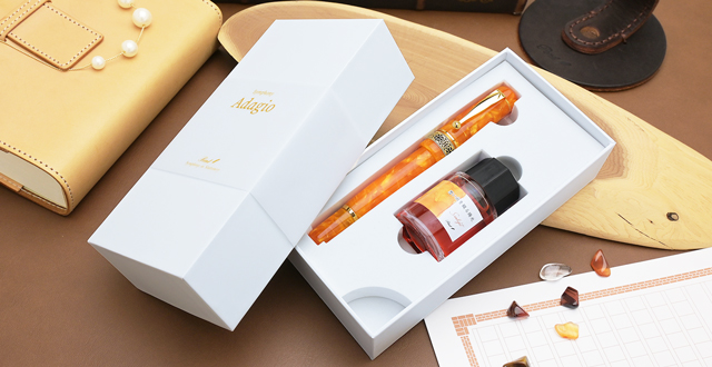 Pent〈ペント〉数量限定 万年筆 ボトルインク セット シンフォニー アダージオ 想い出を綴る陽光 ～Sunlight～