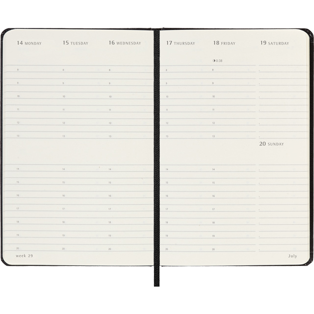 MOLESKINE（モレスキン）2025年1月はじまり バーチカルウィークリーダイアリー  ハードカバー ポケットサイズ DHB12WV2Y25